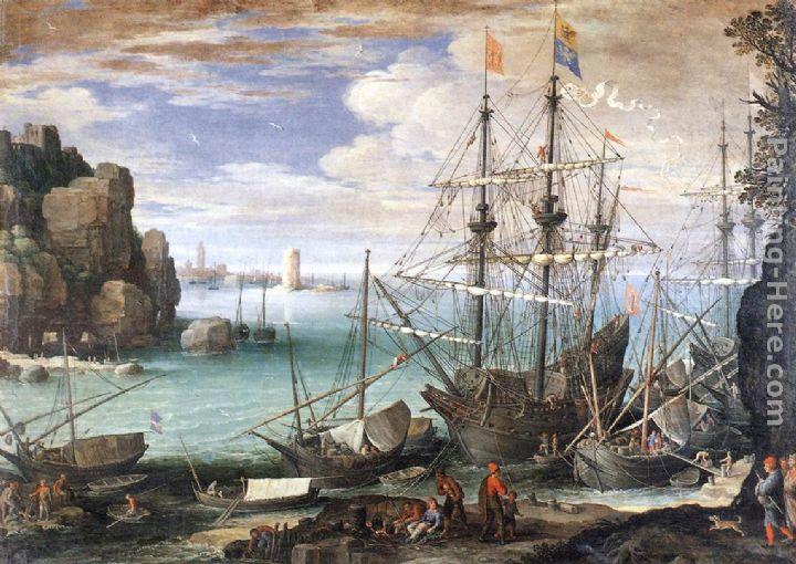Paul Bril View of a Port